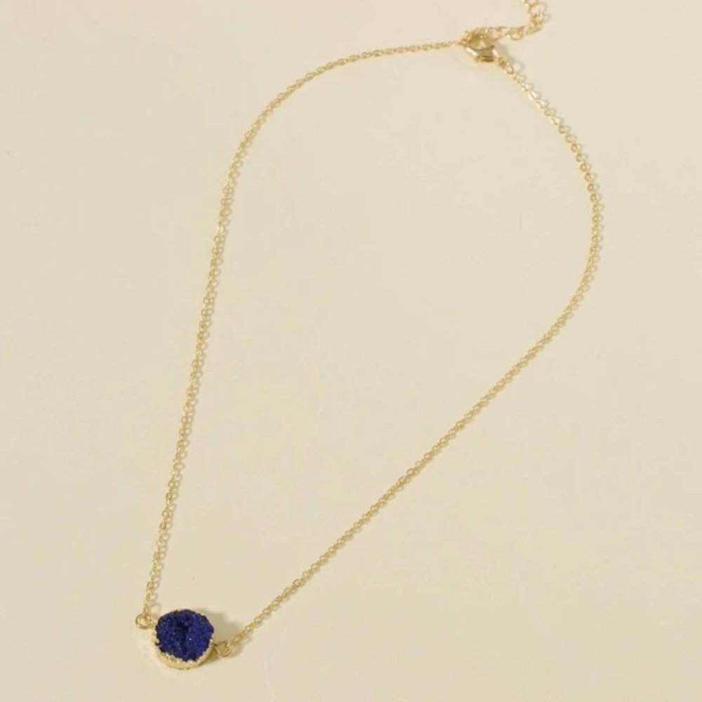 MAKE A WISH Blue Charm Necklace - Picture 2 of 3